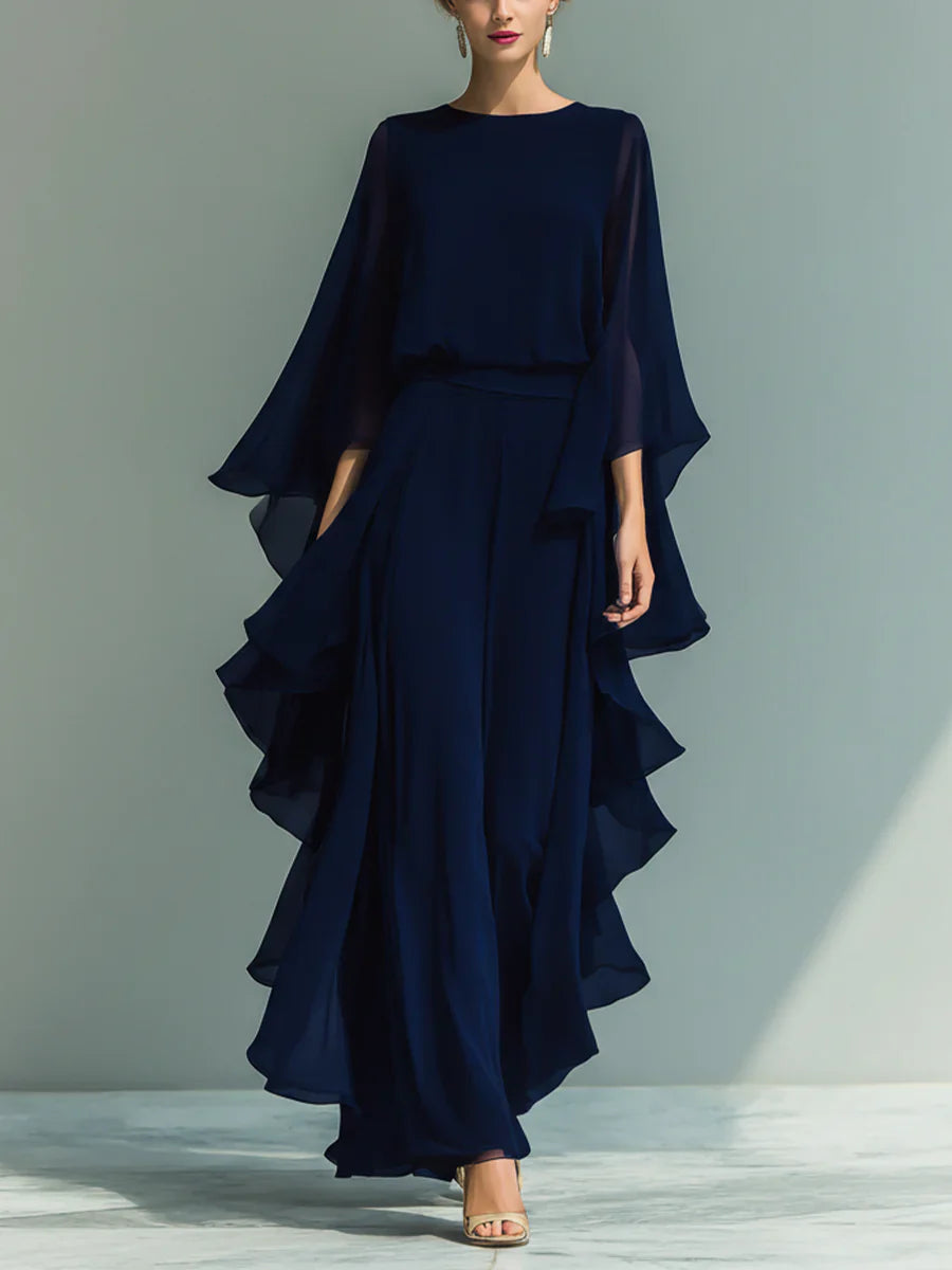 Celeste™ | Elegant Chiffon Maxi Dress