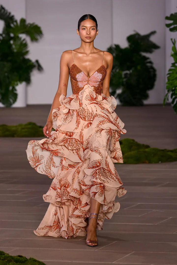 Nahia Flounce Dress