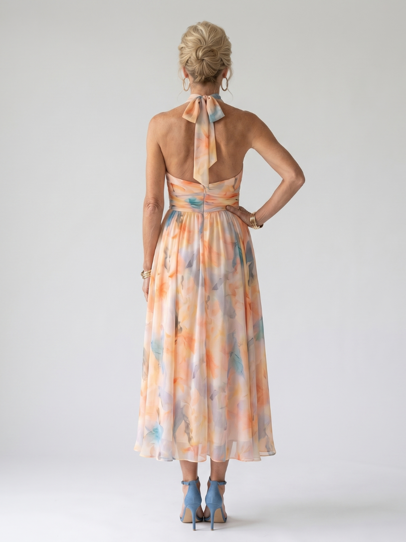 Aveline – Soft Halter Midi Dress