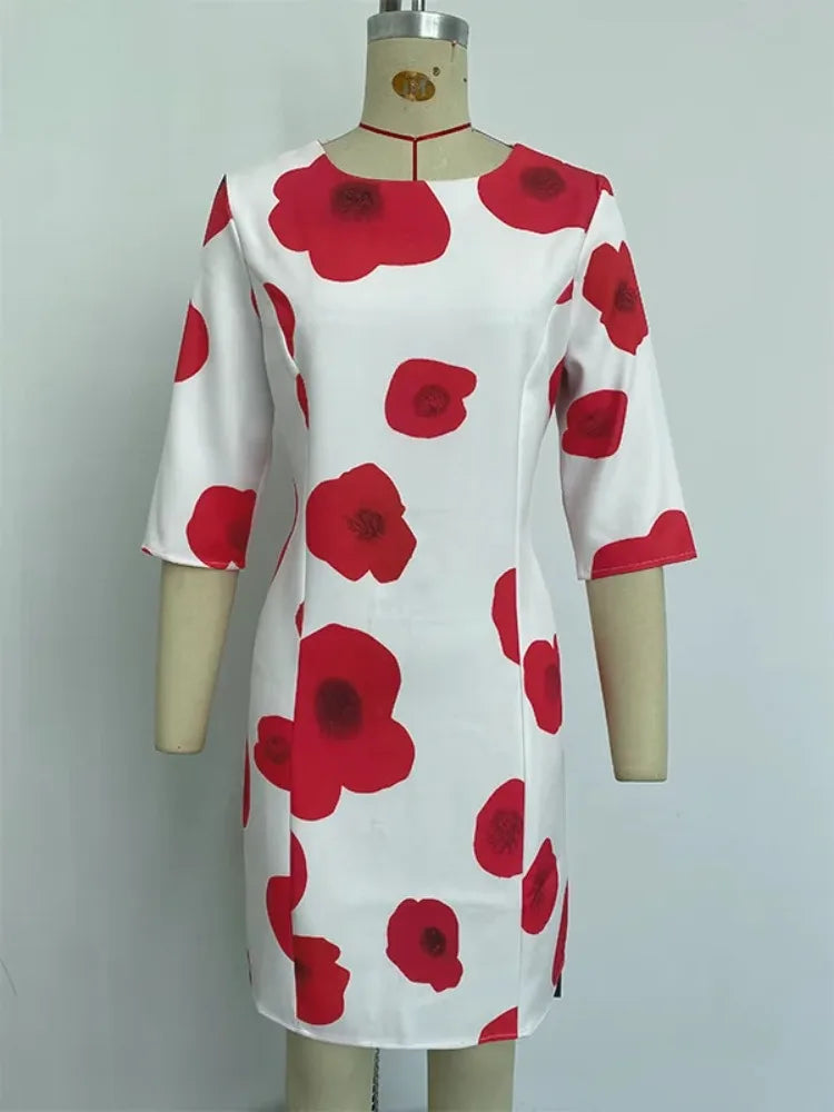 Elegant Floral Bodycon Dress