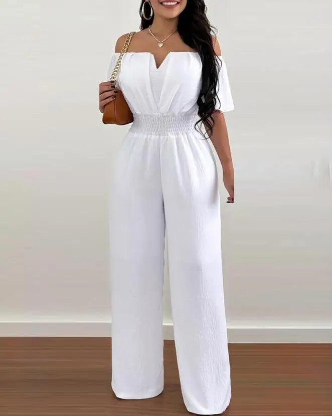 Spring Off Shoulder Jumpsuit