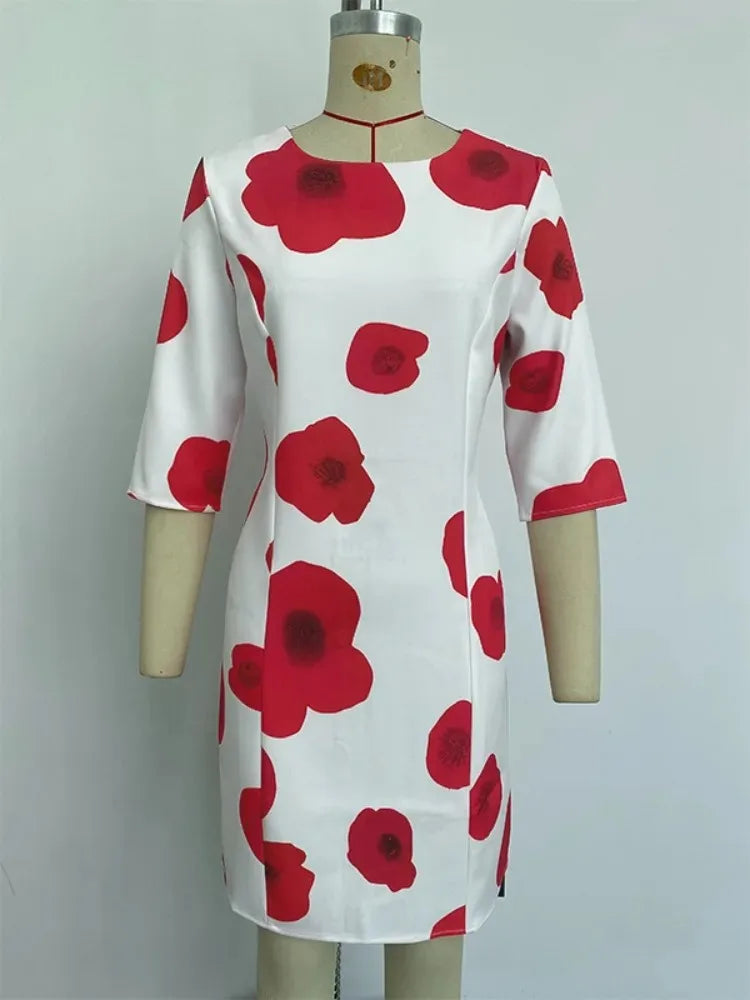 Elegant Floral Bodycon Dress