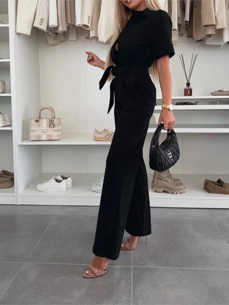 Summer Tie Waist Jumpsuit