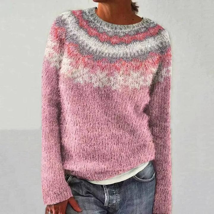 Vintage Patchwork Knit Pullover