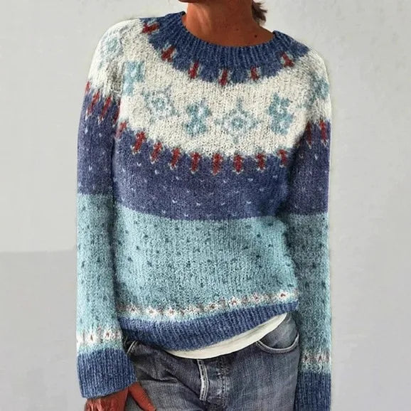 Vintage Patchwork Knit Pullover