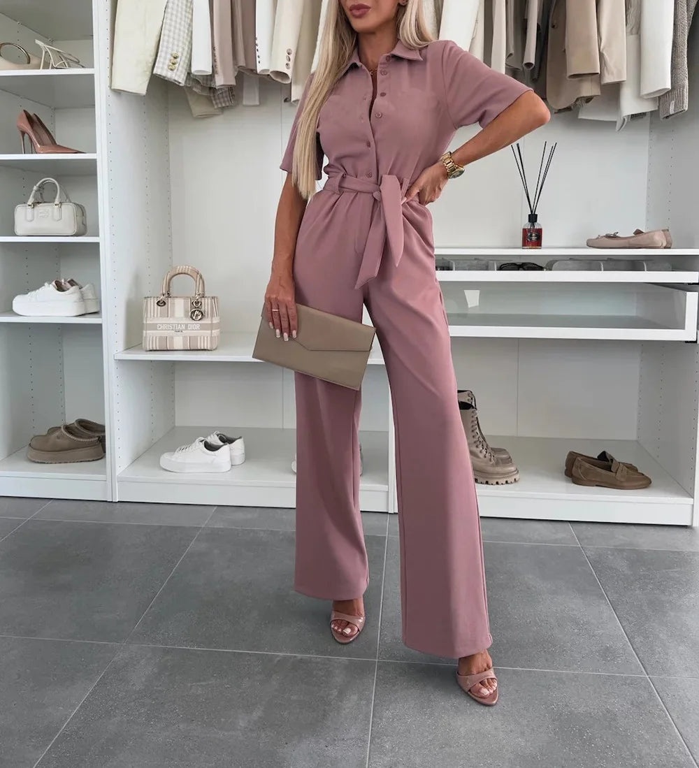 Summer Tie Waist Jumpsuit