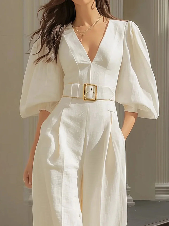 Elegant Summer Puff Jumpsuit