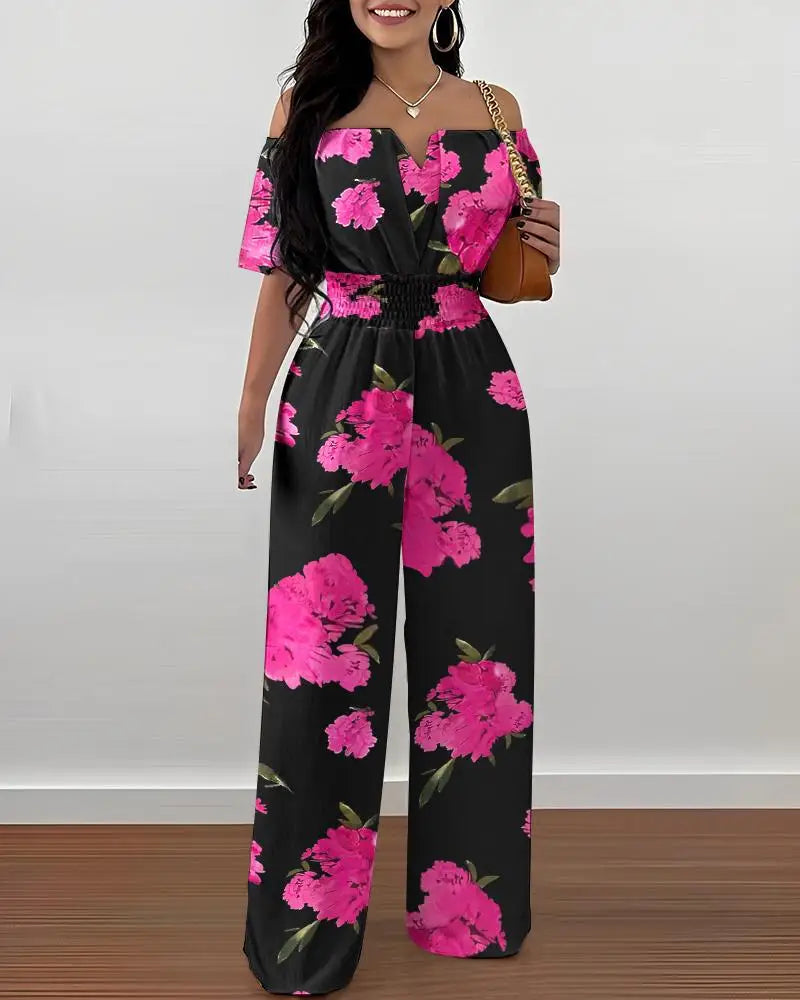 Spring Off Shoulder Jumpsuit