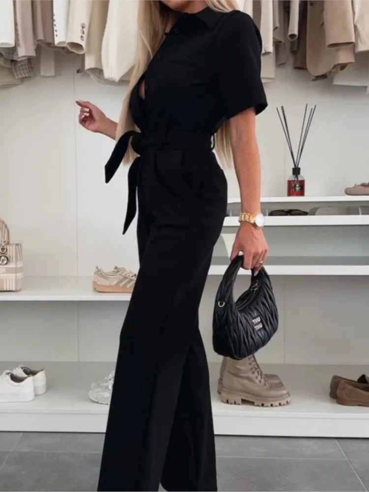Summer Tie Waist Jumpsuit