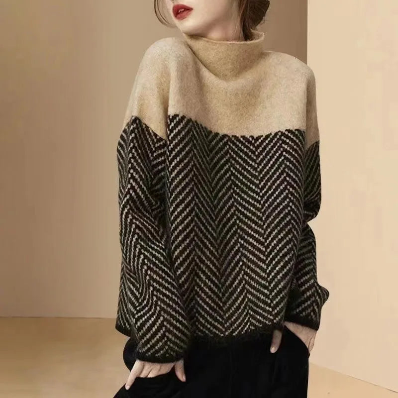 Retro Multi-Color Pullover Sweater