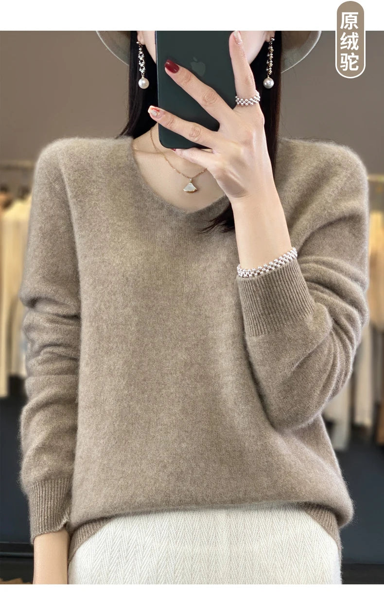 100% Merino Wool V-Neck Pullover