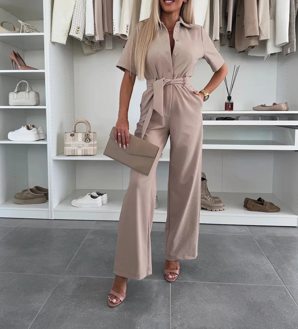 Summer Tie Waist Jumpsuit
