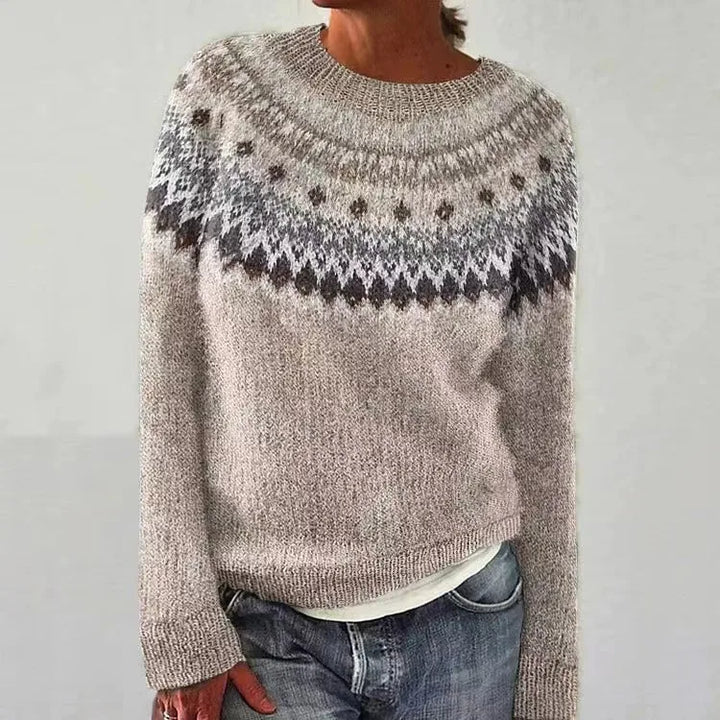 Vintage Patchwork Knit Pullover