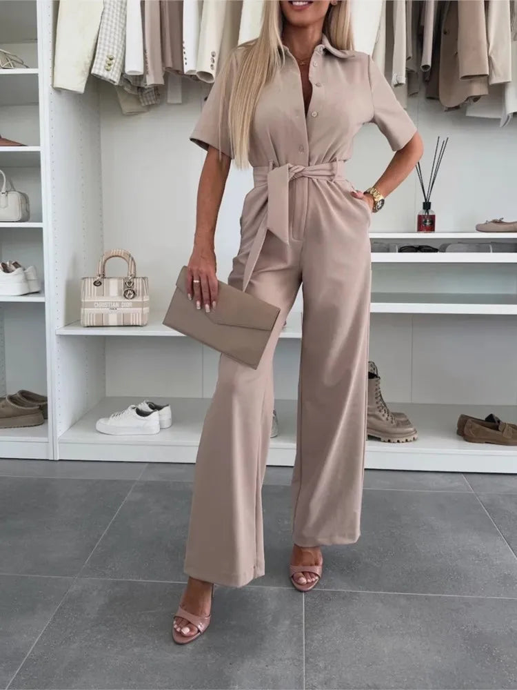 Summer Tie Waist Jumpsuit