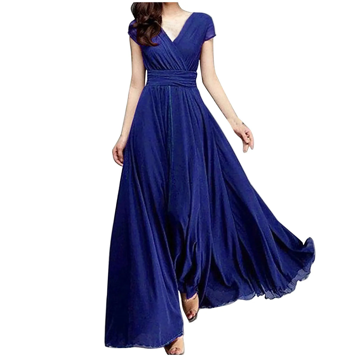 Elegant Chiffon Ruffle Dress