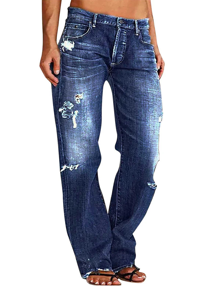 Trendy Ripped Street Jeans
