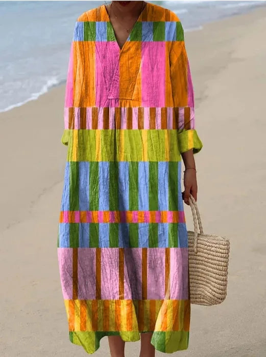 Autumn V-Neck Dress