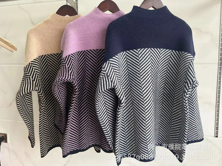 Retro Multi-Color Pullover Sweater
