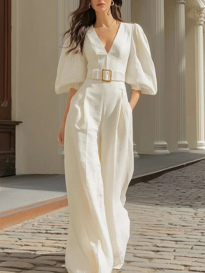 Elegant Summer Puff Jumpsuit