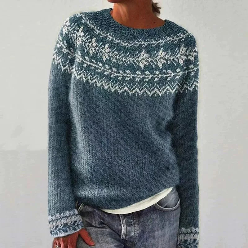 Vintage Patchwork Knit Pullover