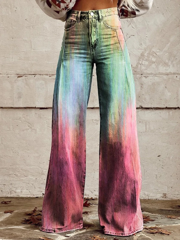 Faux Denim High Waist