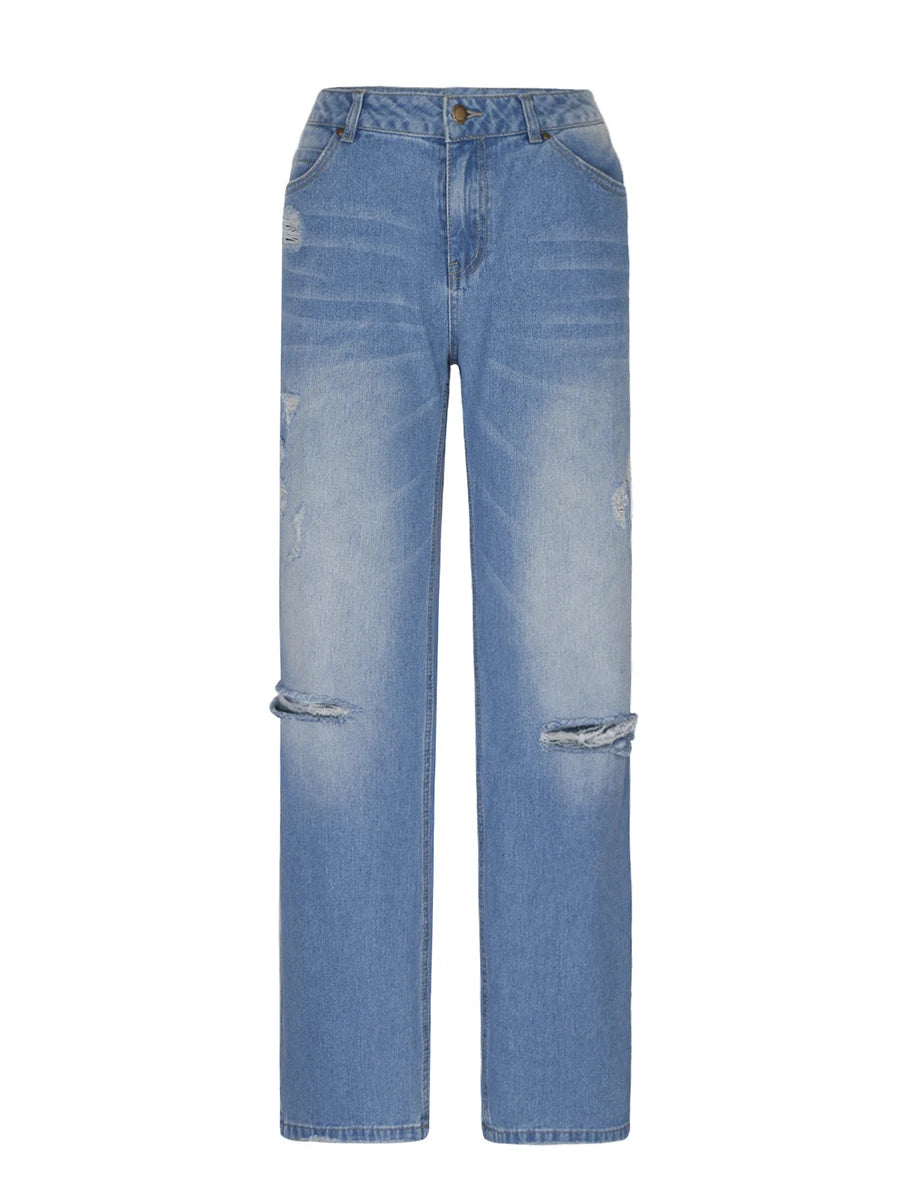 Trendy Ripped Street Jeans