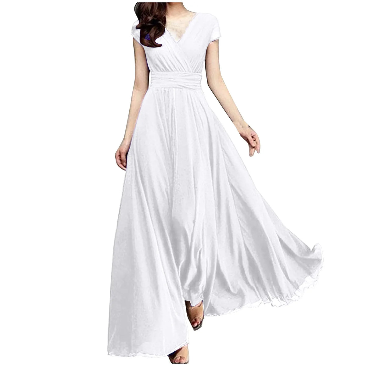 Elegant Chiffon Ruffle Dress