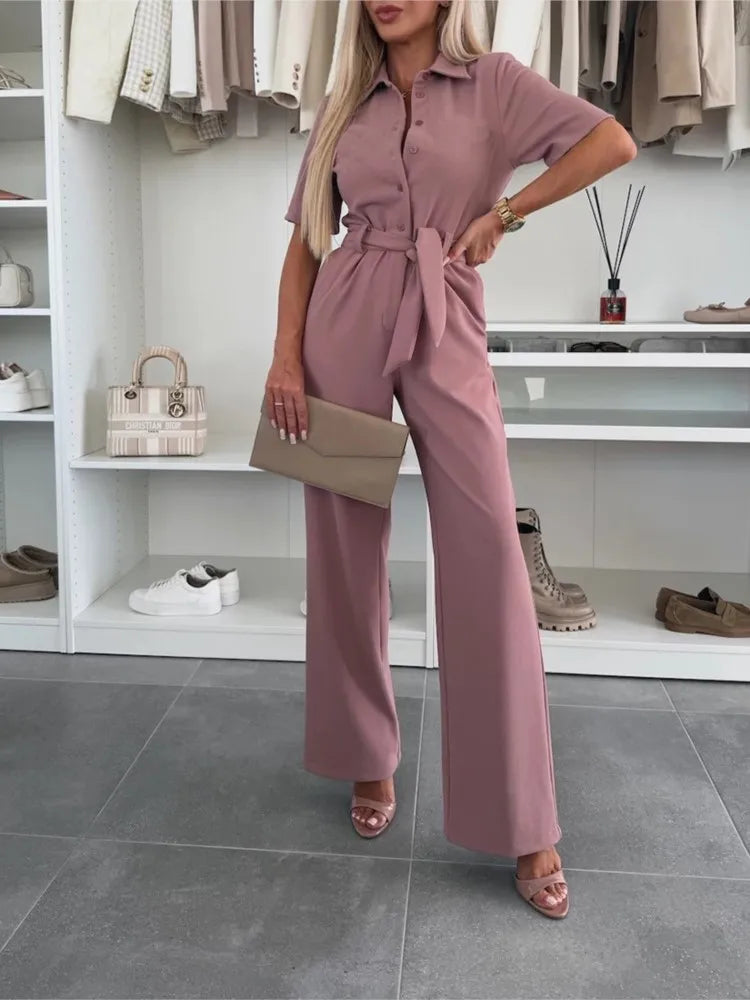 Summer Tie Waist Jumpsuit