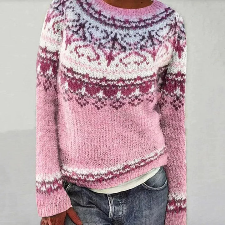 Vintage Patchwork Knit Pullover