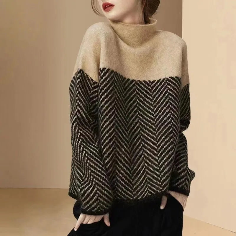 Retro Multi-Color Pullover Sweater