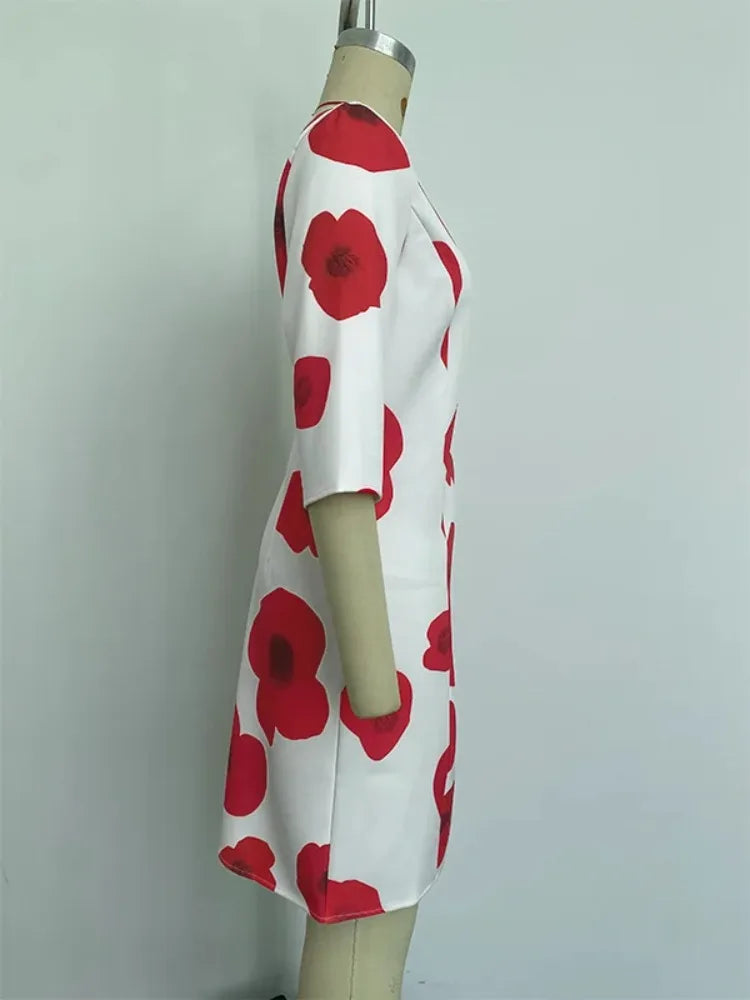 Elegant Floral Bodycon Dress