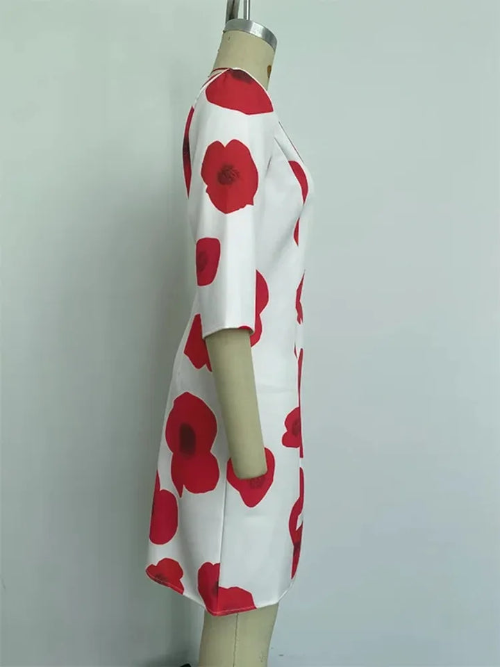 Elegant Floral Bodycon Dress