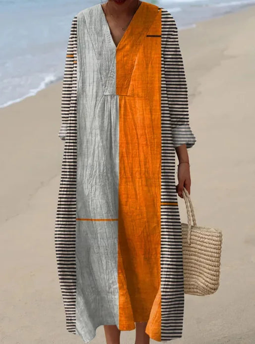Autumn V-Neck Dress