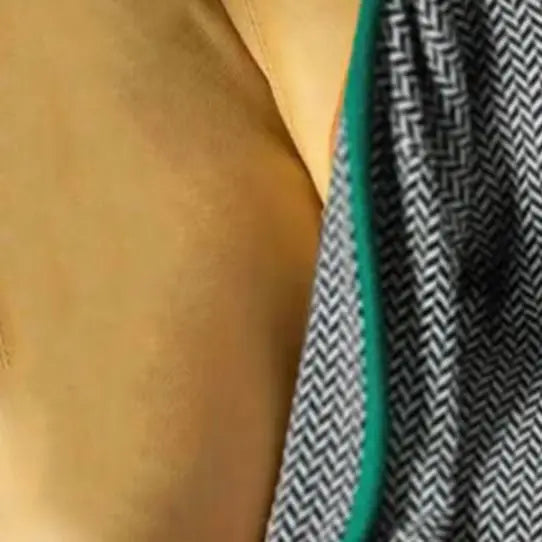 Contrast Color High Collar Sweater