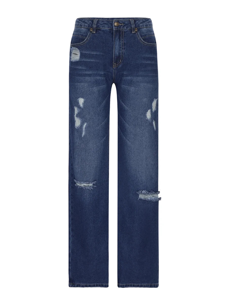 Trendy Ripped Street Jeans
