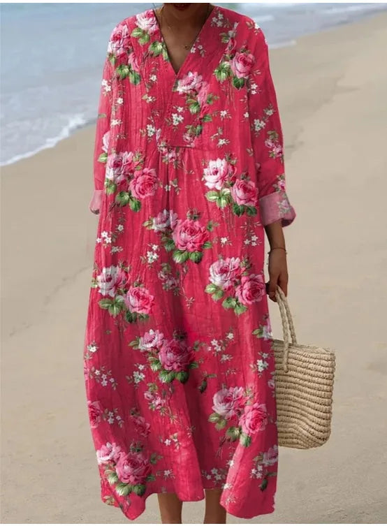 Autumn V-Neck Dress