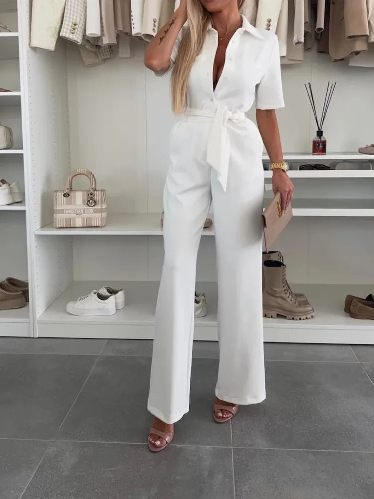 Summer Tie Waist Jumpsuit