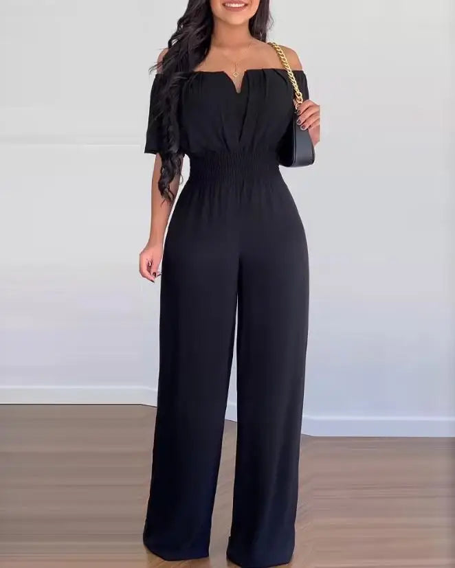 Spring Off Shoulder Jumpsuit
