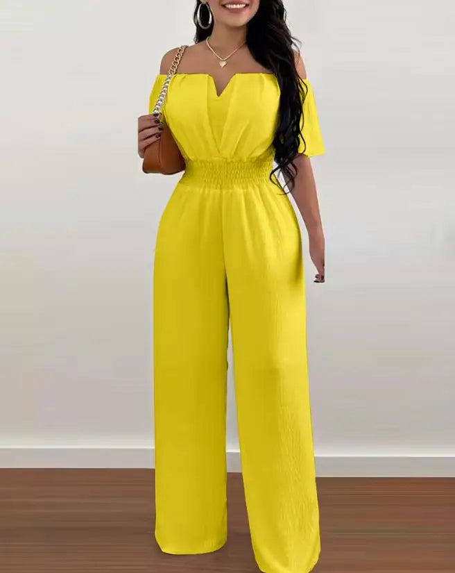 Spring Off Shoulder Jumpsuit