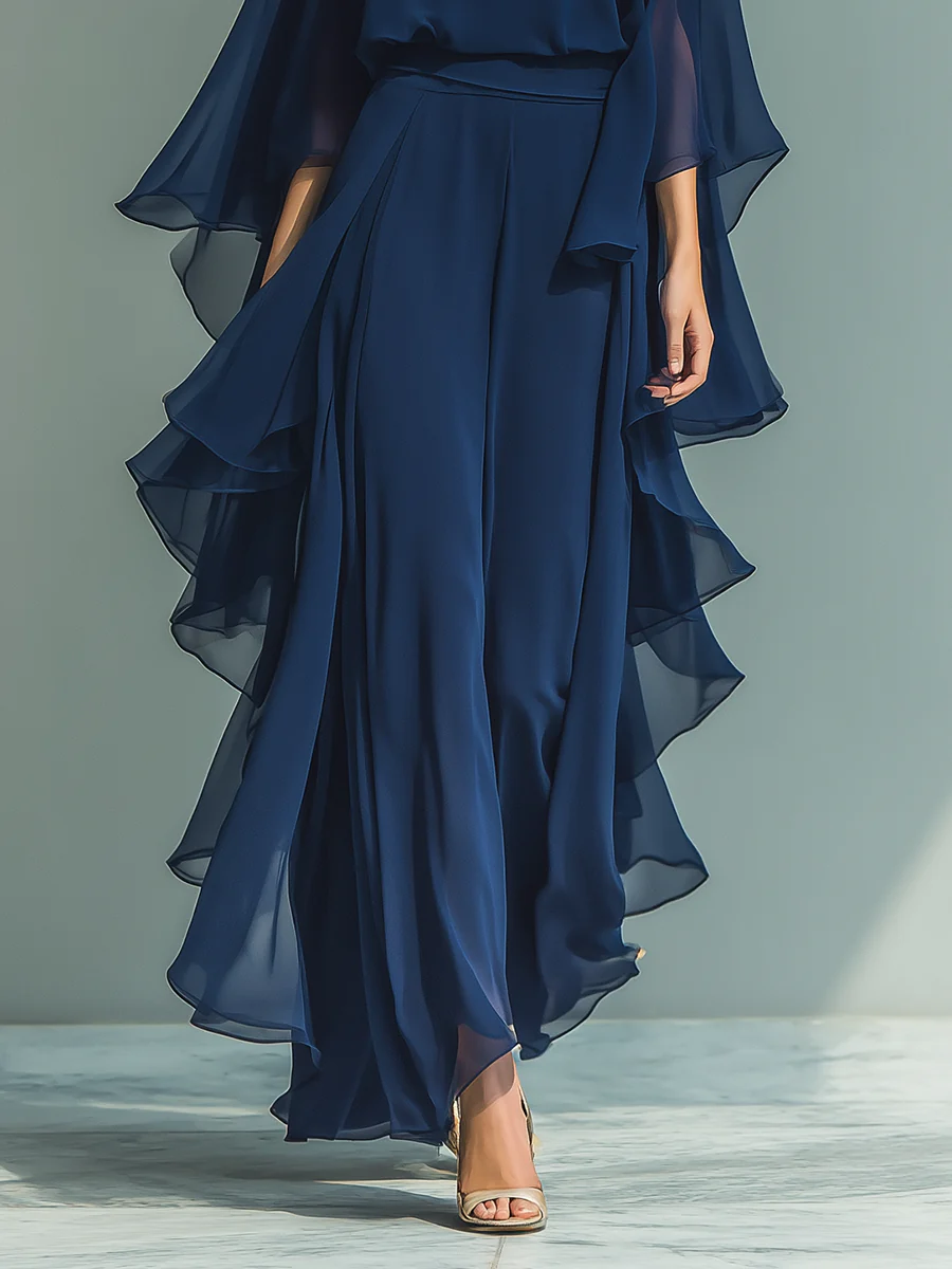 Celeste™ | Elegant Chiffon Maxi Dress