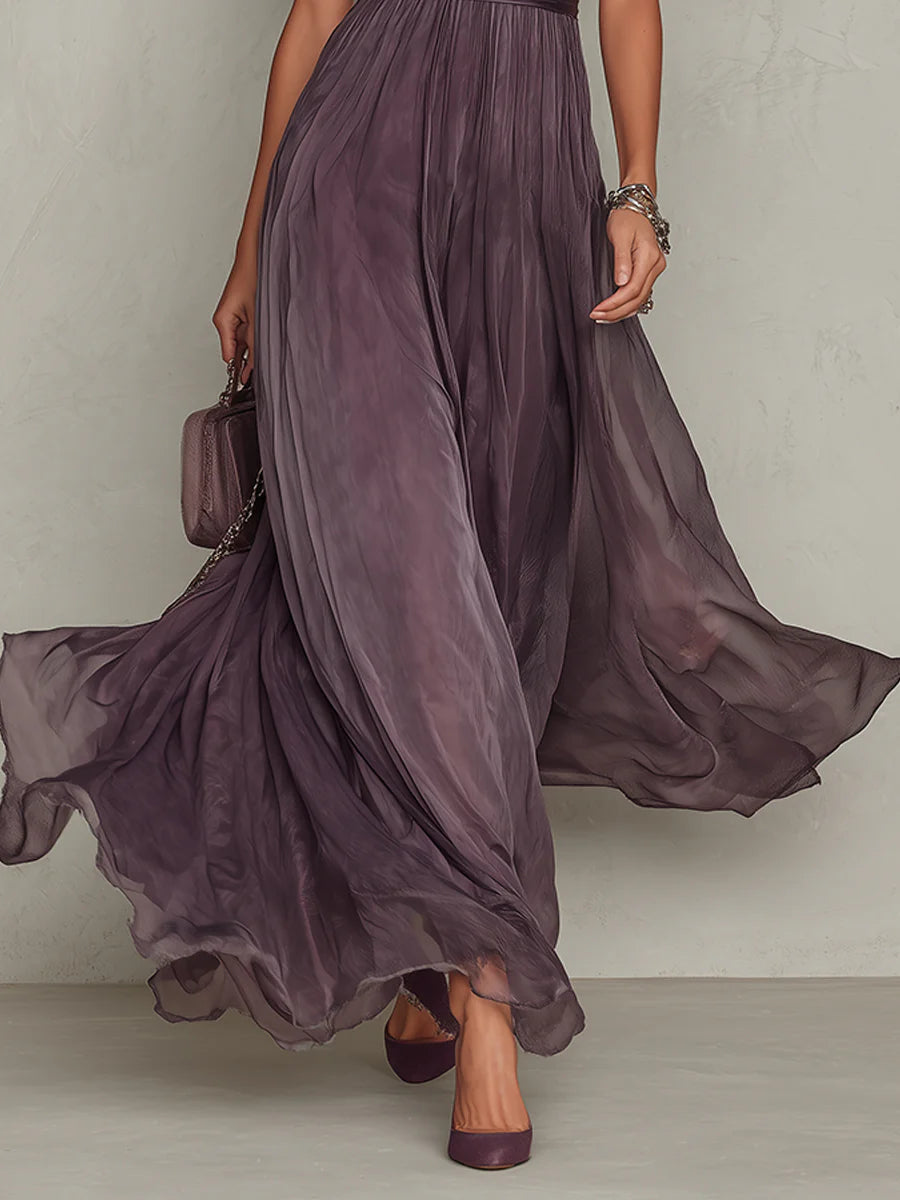 Celeste™ | Elegant Chiffon Maxi Dress
