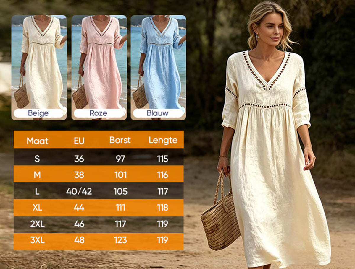 Dress Solid Openwork Casual